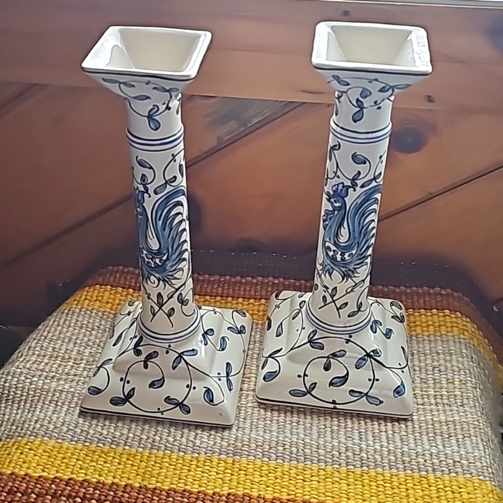 Rooster Taper Candle Holders